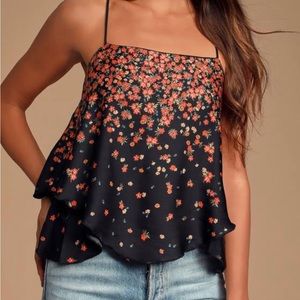 Free People Floral Tank Top